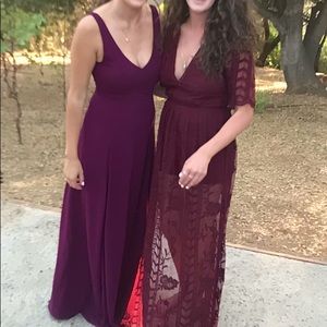 Merlot Show me your Mumu Bridesmaids dress